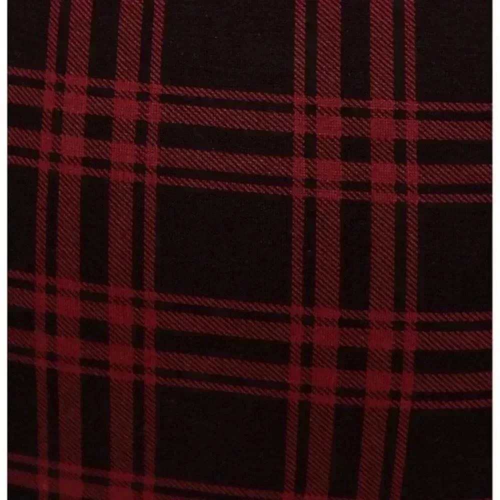 Torrid Studio Slim Fit High Rise Pixie Pant Red Plaid 0R - Picture 2 of 6